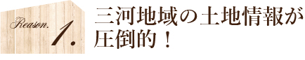 三河地域の土地情報が圧倒的！